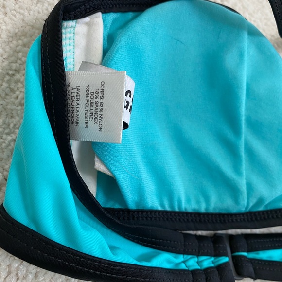 Design Lab Blue and Black Bikini Top - Picture 5 of 8